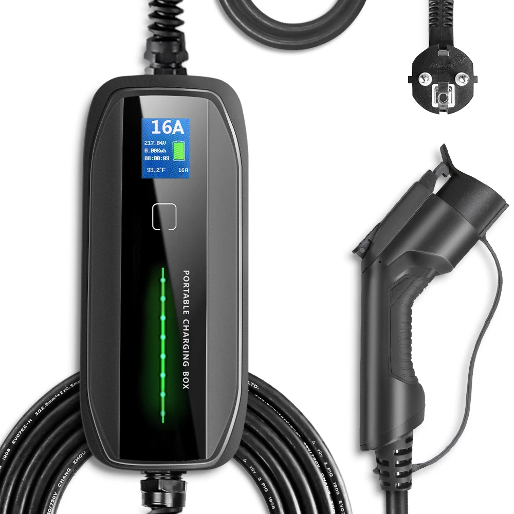 

Switchable 10A/16A Mode 2 AC Portable EV Charger with Schuko Plug Used Condition