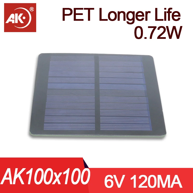 AK 1PC 100x80mm 1V 2V 3V 4V 5V 6V 7.5V Mini Solar Panels Polysilicon Board Portable Outdoor Solar Chargers Solar Energy Solar Po