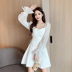 Dresses for Women Sensual Sexy A Line Spring Autumn Woman Long Sleeve Dress On Sales Designer Korean Fashion G Y2k Hot Promotion