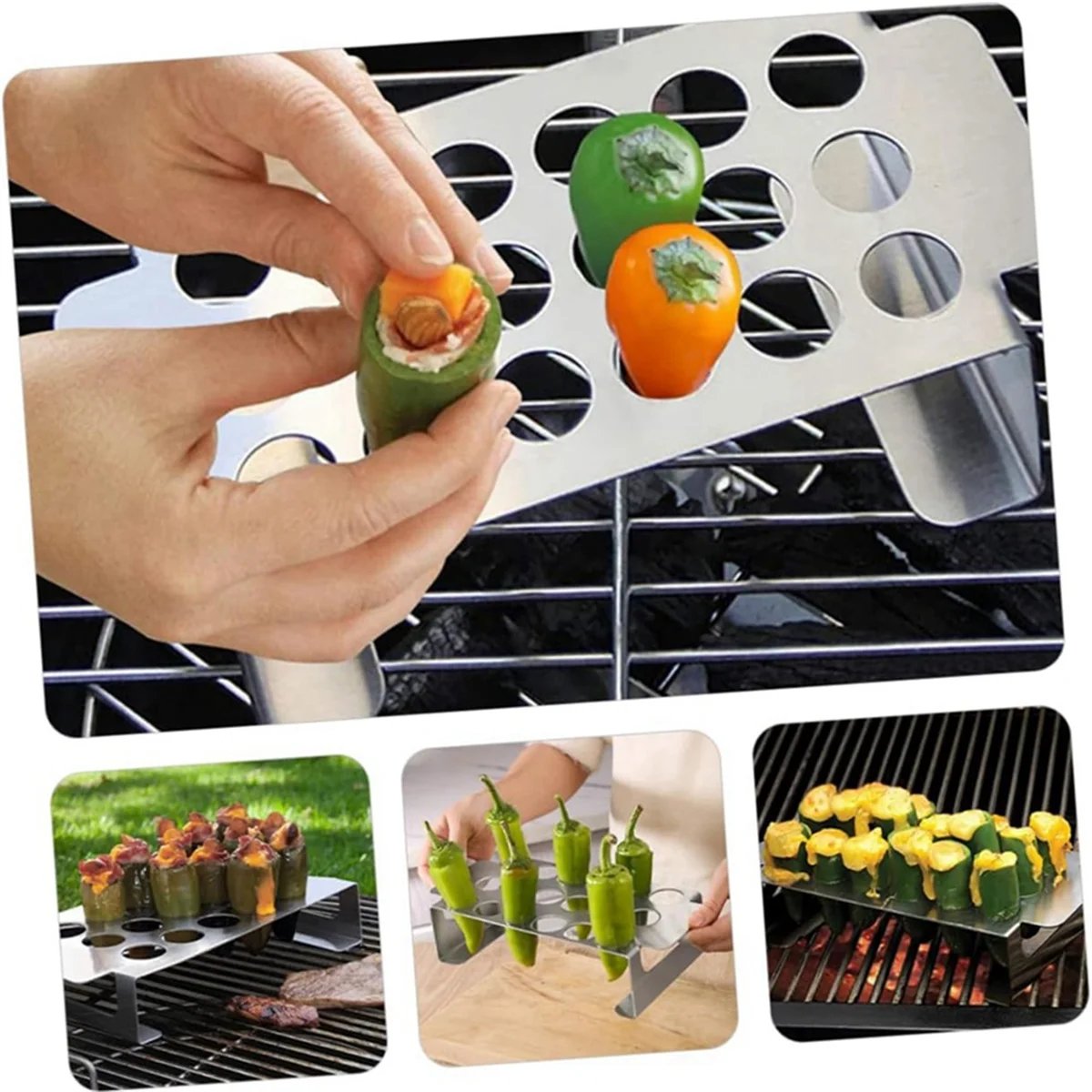 Grill Tools Jalapenos Chili Bbq Accessories Grill Rack Stainless Steel Corer Tool Grill Rack HOT