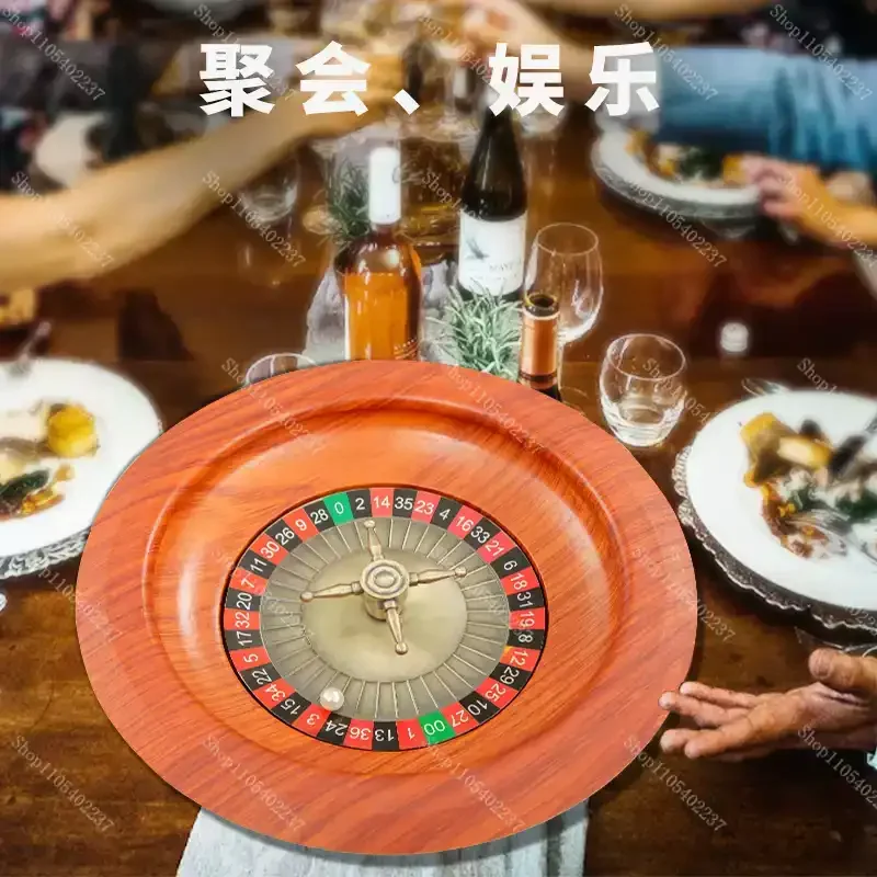 Russian Roulette 12 Inch Drinking Toy Event Lucky Draw Lucky Wheel Entertainment Game Props Russian Wheel Wooden