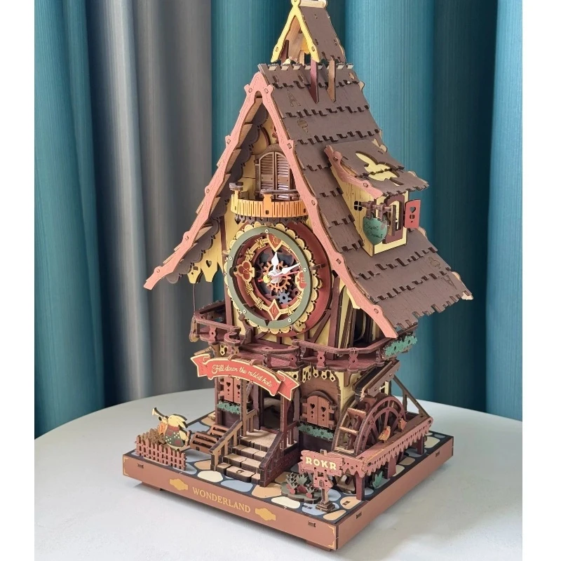 

New Product Ruoke Cuckoo Clock Suitable For Both Handcrafted Creative Wooden Assembly Decorative Piece Birthday Festival Gift