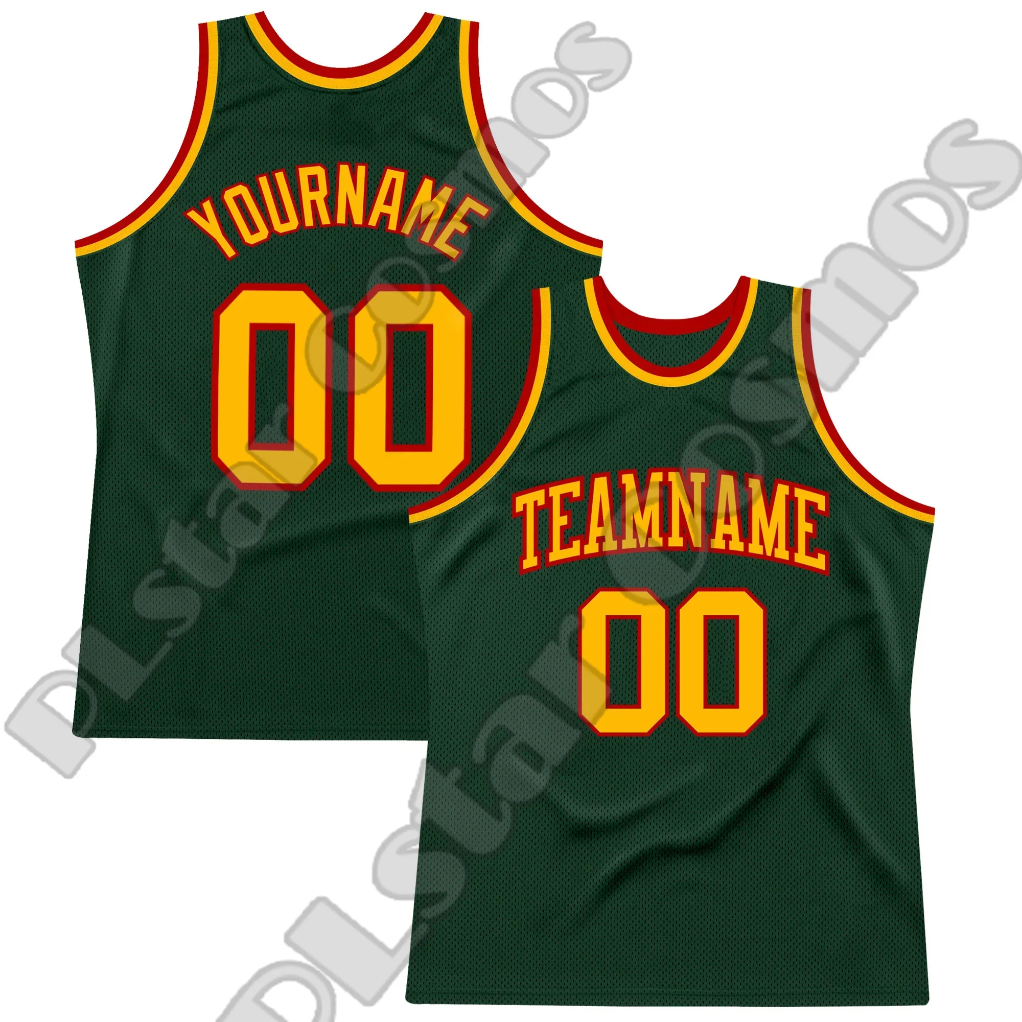 Custom Name Team Logo Pattern Basketball Jersey Shirts Breathable Sportswear 3DPrint Summer Casual Tank Top Vest Sleeveless AX6