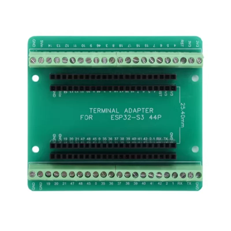 5pcs ESP32-S3-44Pin Breakout Board Expansion Module (Green) Development Board/Learning Board view 3