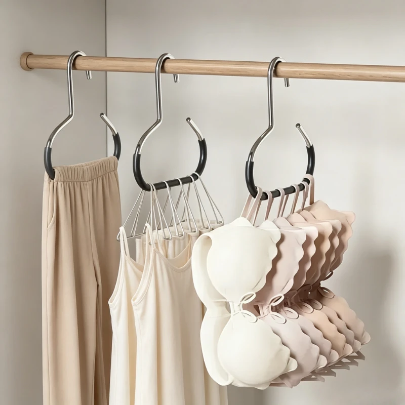 1PC Creative Round Ring Hat Hanger Multi-Purpose Clothes Rack Home Clothing Store Scarf Cap Storage Organizer Holder view 2