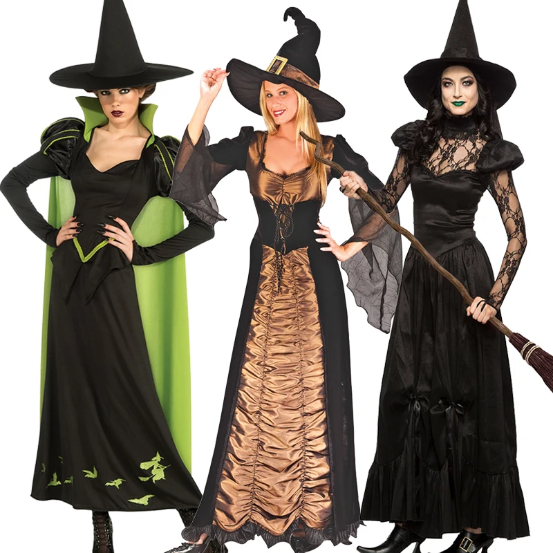 أزياء الهالوين الساحرة الجديدة بلا الشيطان الملكة دور بلانغ تنورة طويلة السامة الملكة الساحرة orm مرحلة الأداء الدكتور