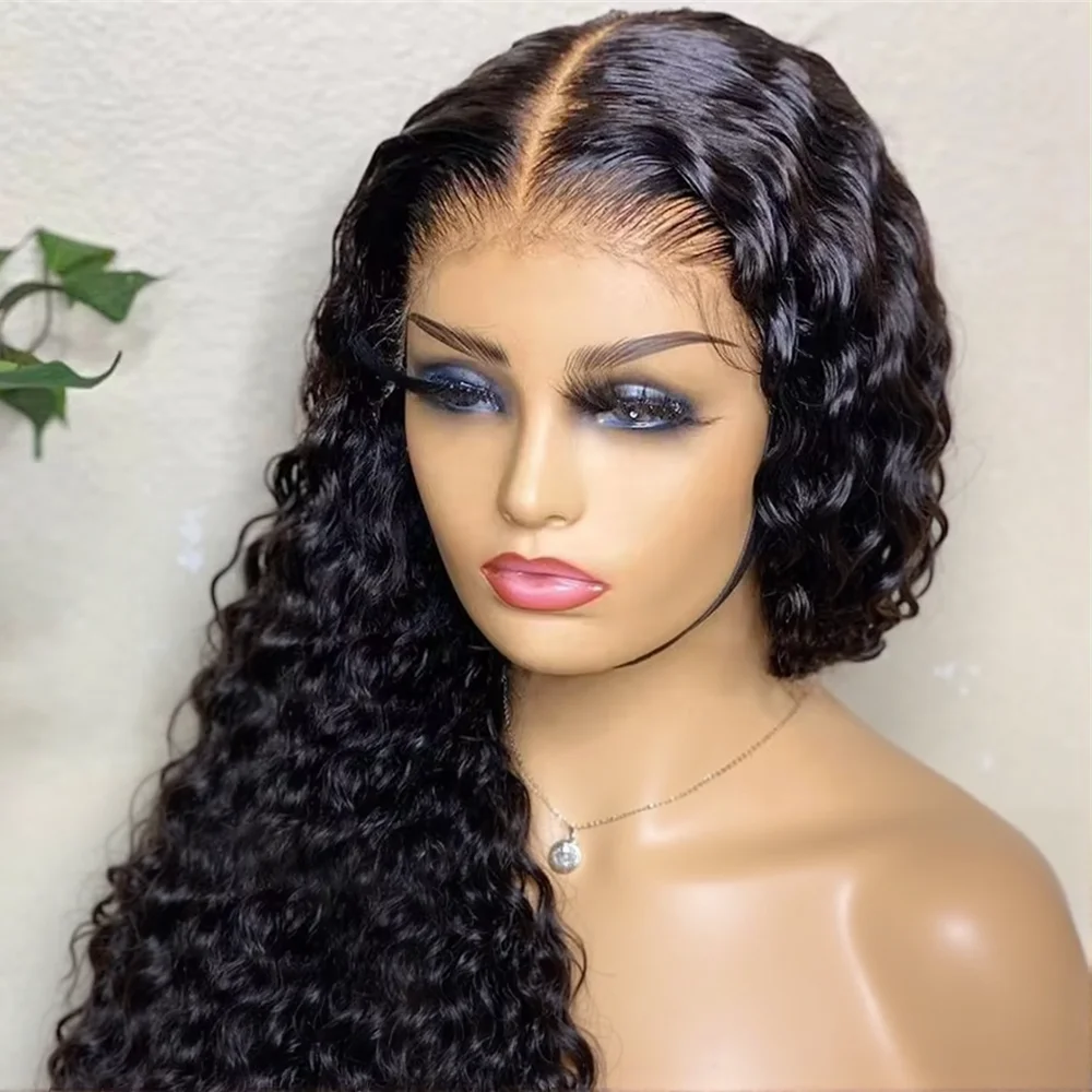 

HD Transparent Deep Wave Frontal Wig 13x4/13x6 Curly Lace Front Human Hair Wigs For Women Wet And Wavy 5x5 Water Closure Wig