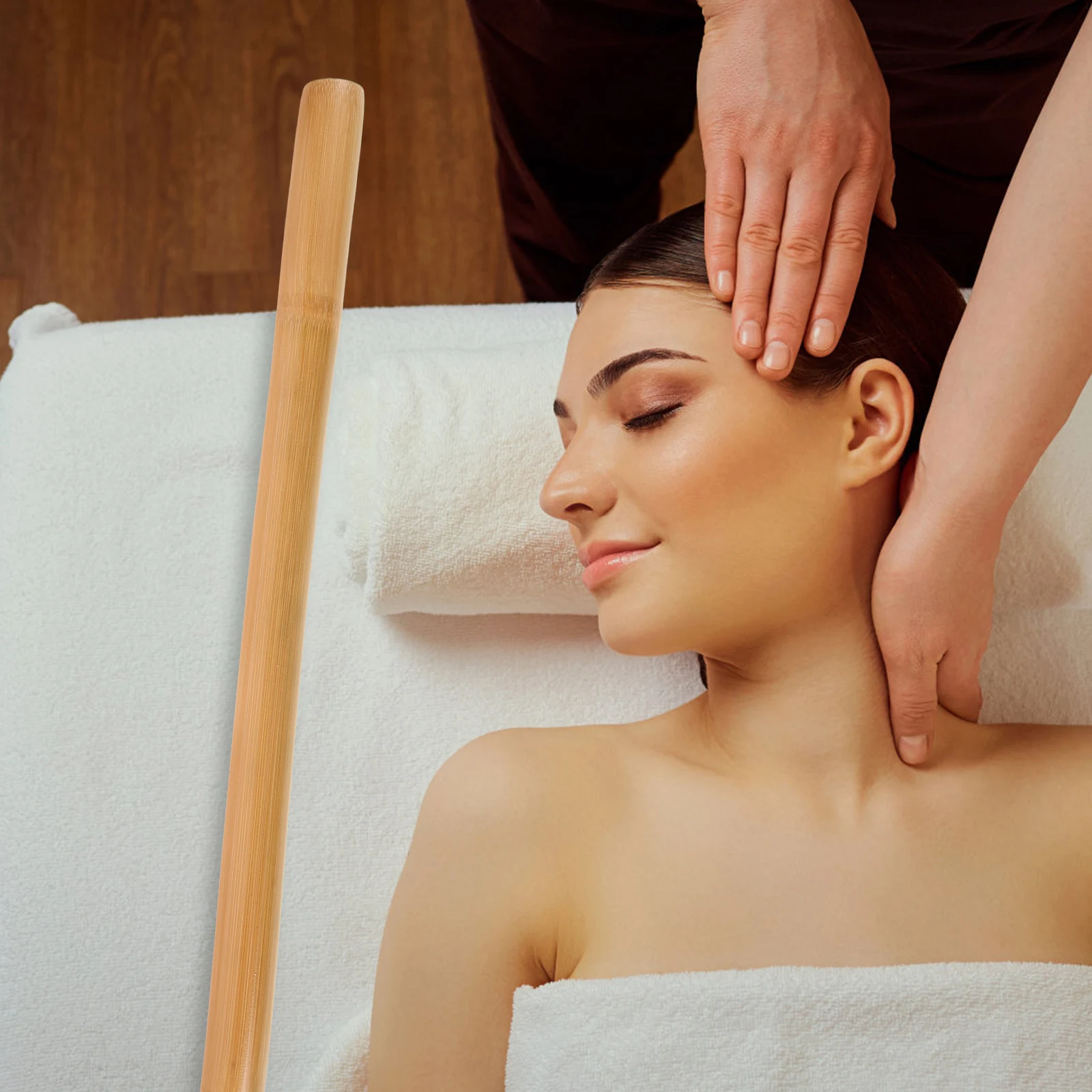 

Bamboo Massage Stick 30cm x 1cm Manual Massager Portable Back Sticks Shoulder Tool Muscle Scraping Neck Spa Pain Relief