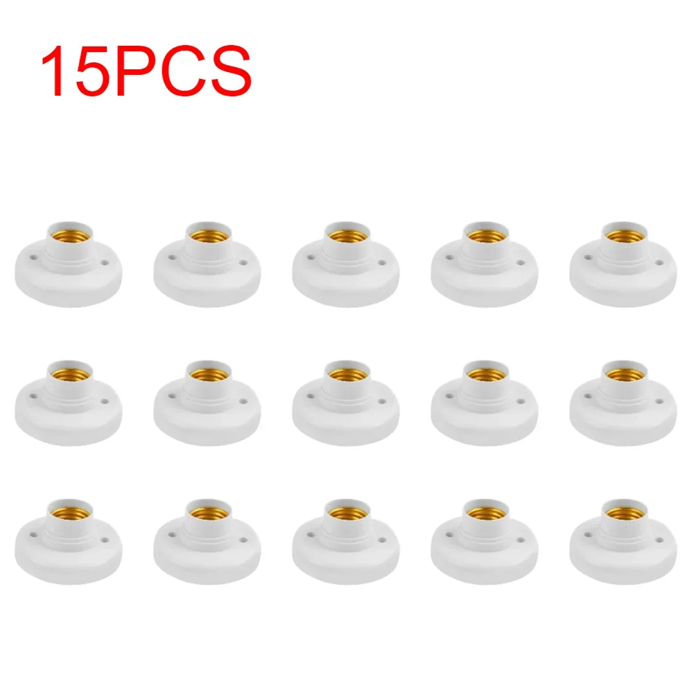 1-20 Stuks 220V E27 Schroeflamp Standaard Gloeilamp Socket Houder Adapter Basissap Socket Wit Plafond Lamp Lamp Bevestigingsbasis