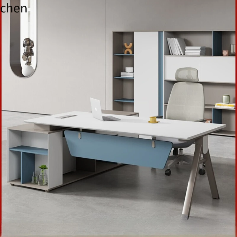 Desk Modern Simple Manager Office Furniture Bench Fashion Executive Desk and Chair Combination