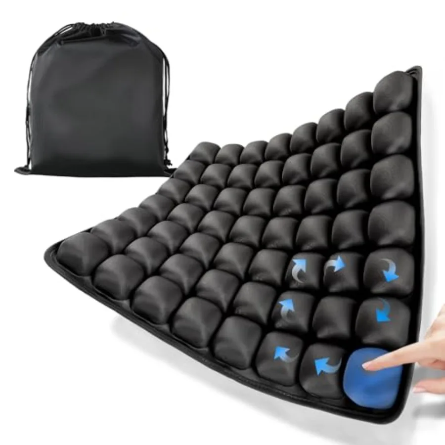 

Надувная подушка для путешествий Sondor: портативная подушка для сиденья в самолете с 56 воздушными камерами для длительных перелетов