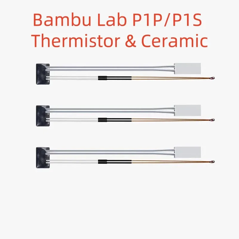 Ceramic Heating Tube Thermistor P1S 24V 65W Cartridge Heater for Bamboo Lab P1P X1 X1-Carbon Suitable for 10-25mm Diameter Tubin