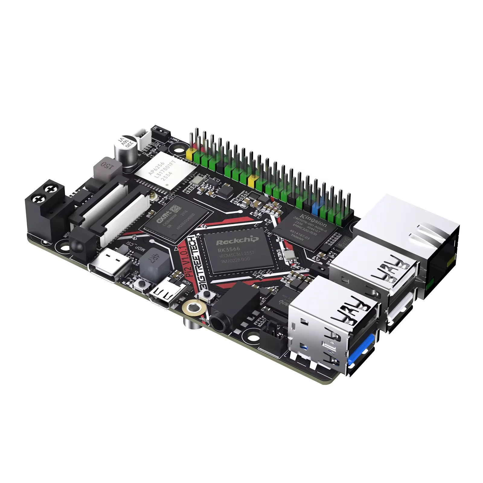 Imagem -03 - Bigtreetech-btt pi Placa de Controle Cb2 Rk3566 2gb Lpddr4 32gb Emmc Csi Interface Dsi para Klipper vs pi de Framboesa Octopus Pro