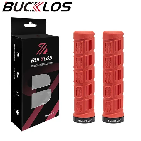 BUCKLOS Велосипедные ручки MTB, алюминиевые, резиновые, черные
