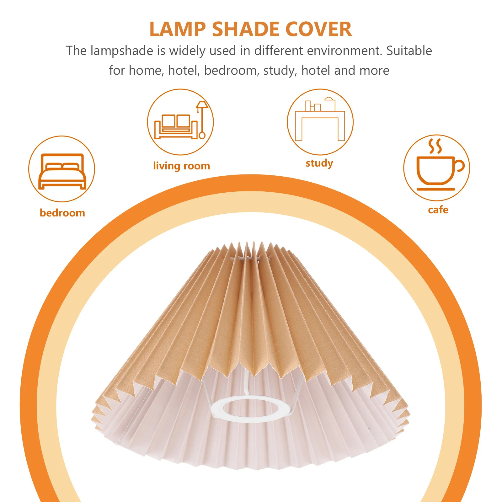 

Pleated Cloth Lampshade E27 Socket Vintage Design Small Table Light Shade Home Hotel Bedroom Study Decor Small Lamp Shades