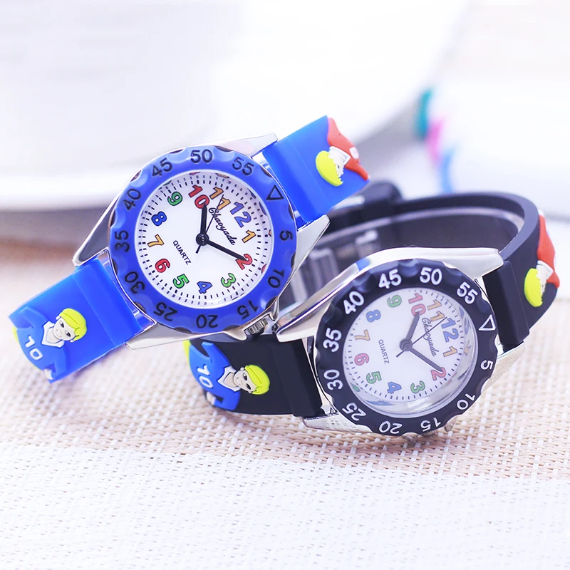 new children's boys gilrs 3D cartoon football quartz watches football match number8 number10 Player souvenir electric watches