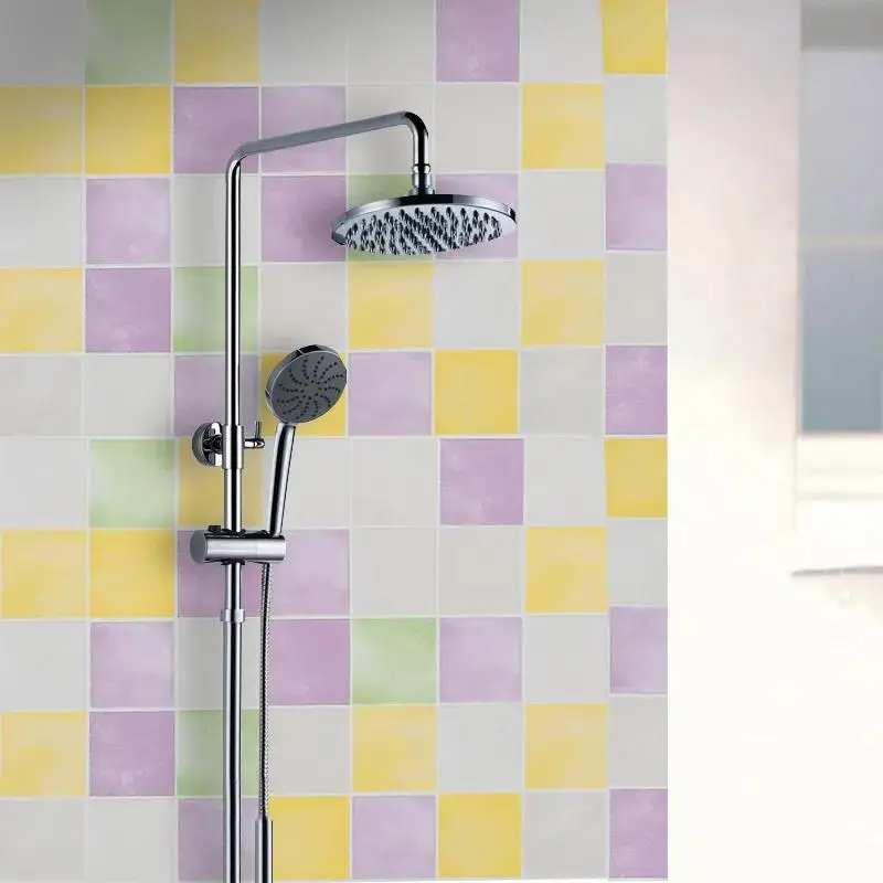 Purple-Yellow Checked Non-slip Pvc Plastic Sticker for Flooring Self Adhesive WallPaper Stickers