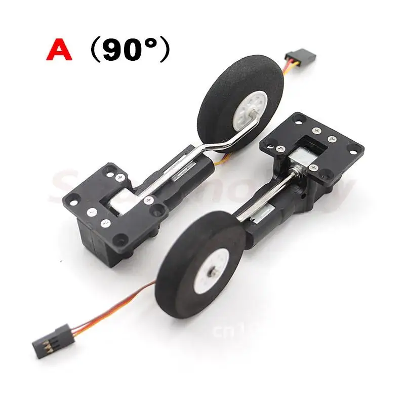 Train d'Atterrissage Numérique Rétractable en Métal Servo, avec Roue, Prise JR Absorbant les Chocs, pour RC Partners-Wing, 2kg, 25g, 2 Pièces