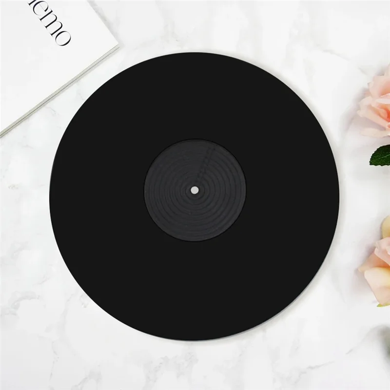 Excellent-12Inch Record Mat Vinyl Turntable Platter Mat Shock Absorbing Anti-Static Record Mat For Vinyl Record Players