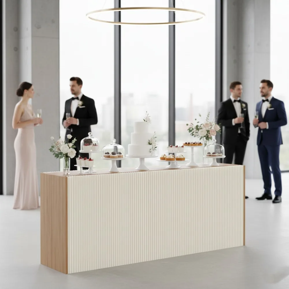 Multifunctional Foldable Paper Display Stand for Product Display and Exhibition, Wedding Dessert Table Decor and Display Case