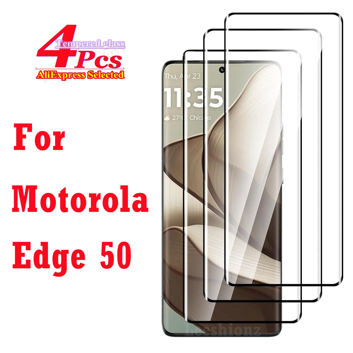 

1/4PCS Full Screen Protector For Motorola Edge 50 3D Curved Tempered Glass Anti-Scratch Front Film