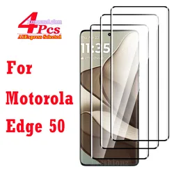 1/4PCS Full Screen Protector For Motorola Edge 50 3D Curved Tempered Glass Anti-Scratch Front Film