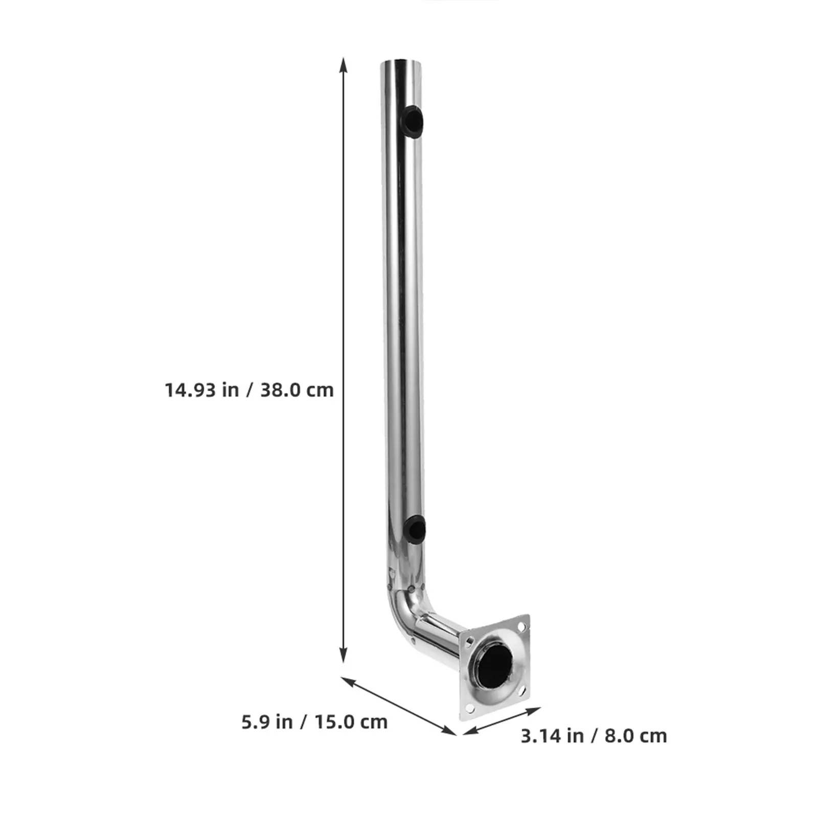 2Pcs Stainless Steel Infrared Beam Mount Bracket Stable L-Shaped Outdoor Wireless Bridge Pole for Camera Wall Security