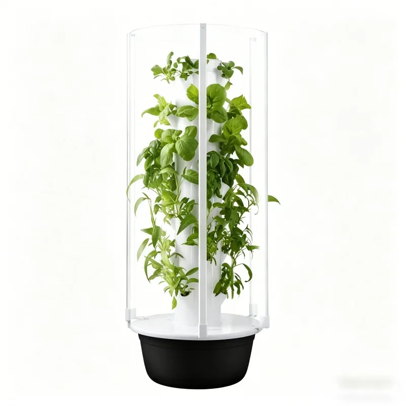 Smart Hydroponic Tower 7 Layers with Grow Lights Indoor Home Herb Vegetable Cultivation System Vertical Space Tree Soilless Aero
