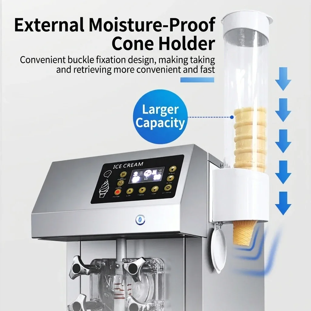 Commercial Single Head Automatic Ice Cream Maker for Milk Tea Shop
