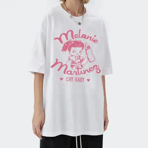 Melanie Martinez Cry Baby Pattern Printed Shirt Pop Music Men's and Women's Fashion Harajuku Hip Hop Cotton Comfortable T-shirt