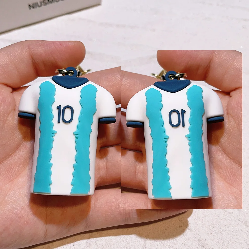 Football Jersey 2024 Keychain Cartoon Figures Soccer Birthday Party Supplies Toy Key Ring Messii Jerseys Souvenir for Men