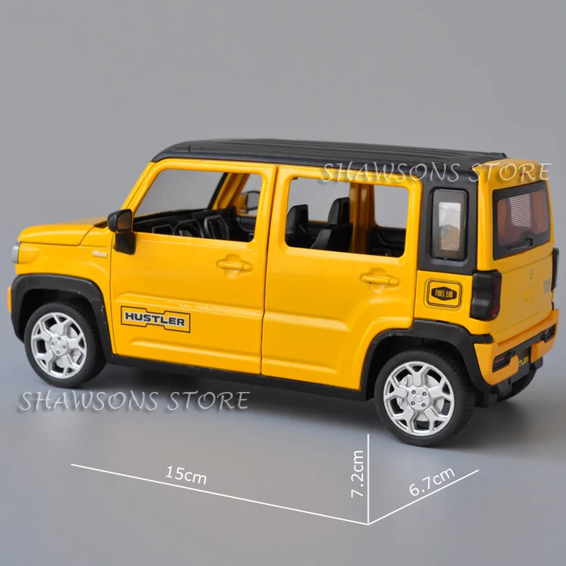 1:22 Scale Diecast Model Car Toys Suzuki Hustler K-Car Pull Back Miniature Replica With Sound & Light