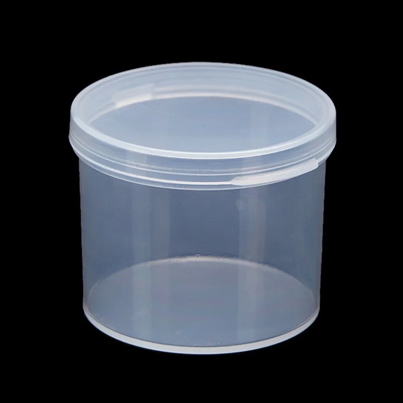 10pcs 4.8x4.2cm Retail  Clear Plastic Jewelry Bead Storage Box Round Cosmetic Container Jars Make Up Organizer Boxes