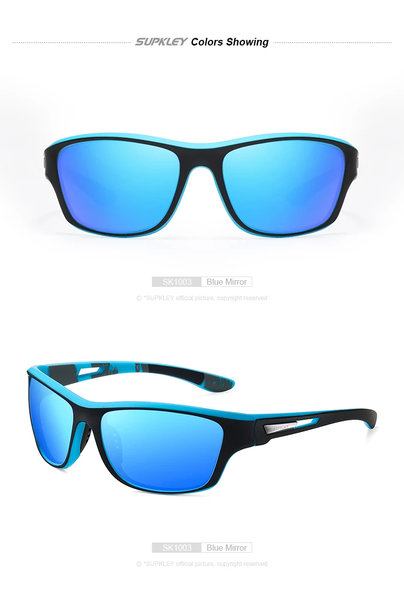 Supkley Männer polarisierte bunte Sonnenbrille Mode Sport Sonnenbrille uv400 Männer Frauen Bergsteiger brille – Detail 12