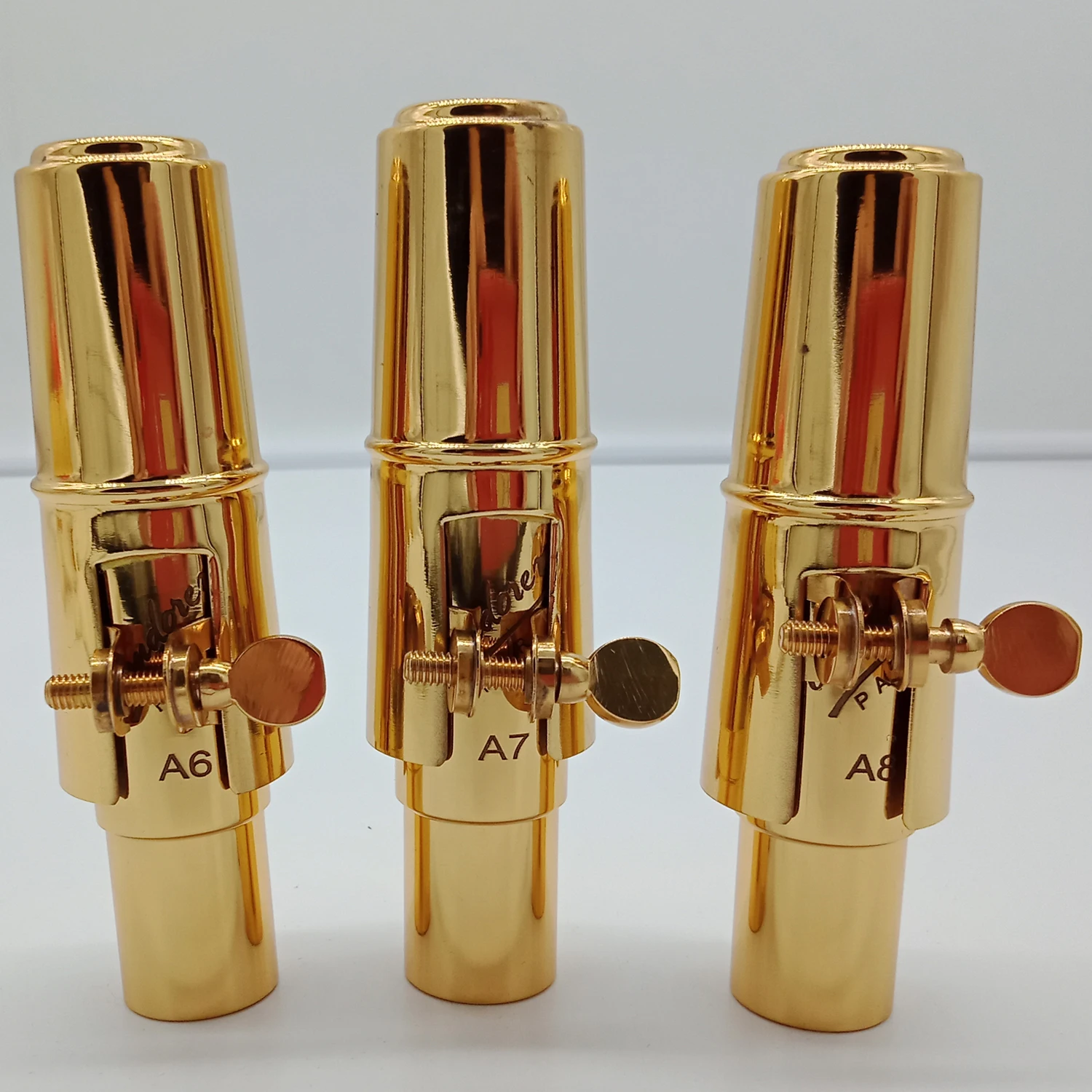 Brand New Professional Tenor Soprano Alto Saxophone Metal Mouthpiece Gold Lacquer Sax Mouthpiece Accessory Number 5 6 7 8 9