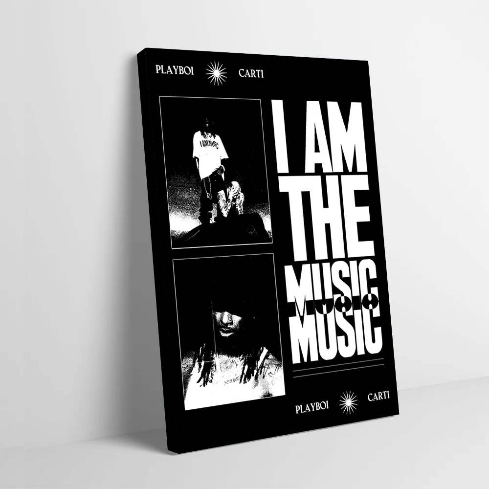 

Постер с принтом Playboi Carti - I Am The Music, настенная живопись на холсте, подарок для роскошного декора, украшение для стен