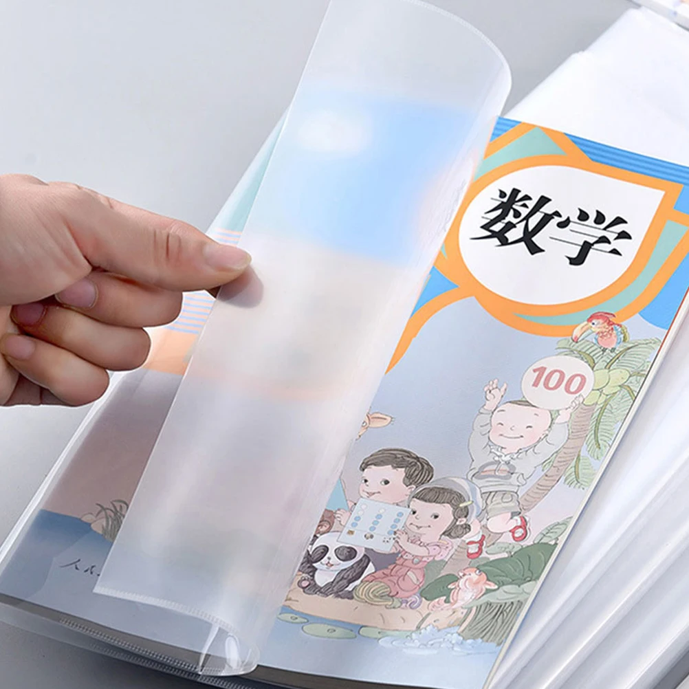 

20Pcs Transparent Clear Book Covers Plastic Sleeves Reusable Protective Book Cover for Textbooks Notebooks Students