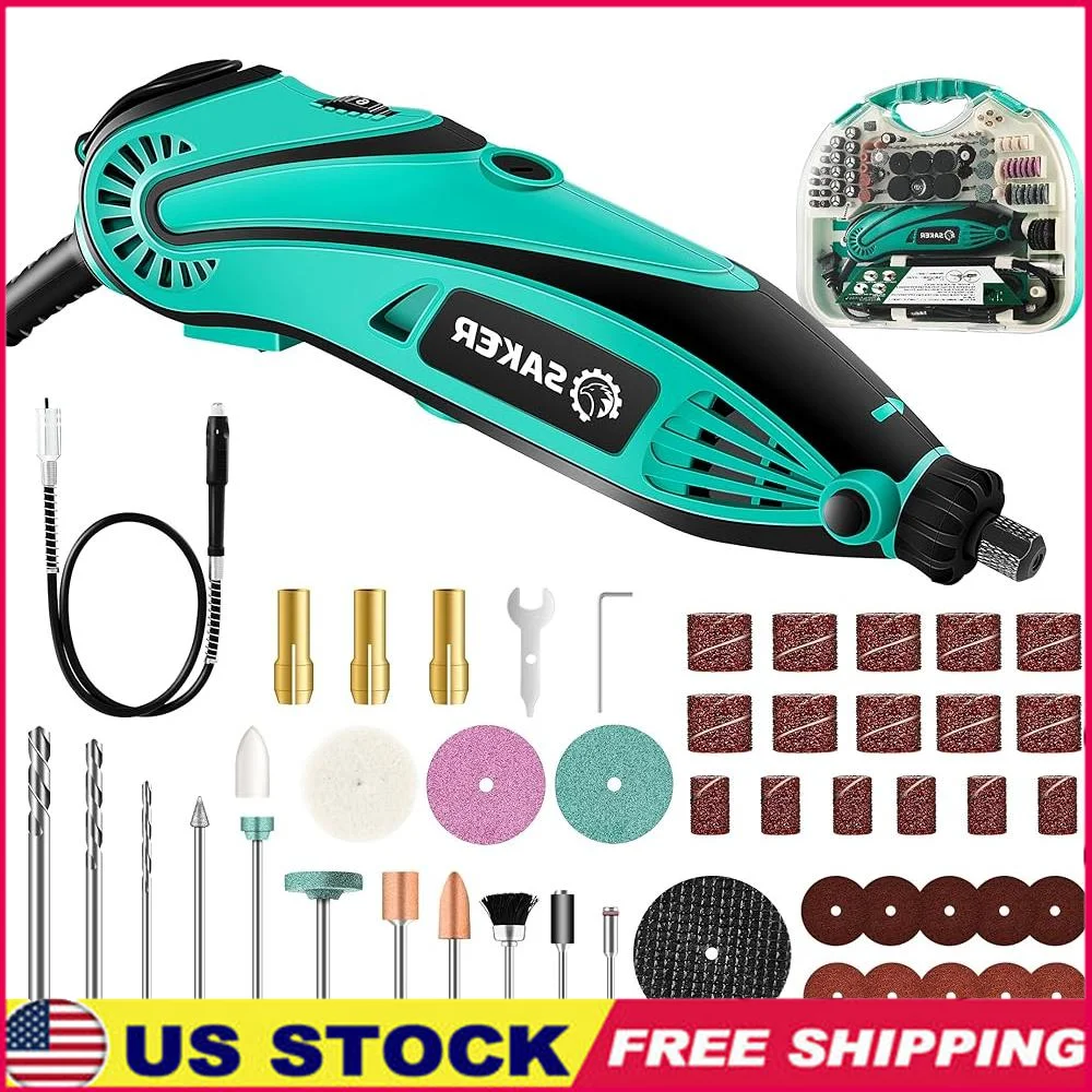 180W Rotary Tool Kit 6 Speed Variability Flex Shaft 8000-32000RPM Multi-Tool 240pcs Accessories Electric Drill Set DIY Crafting