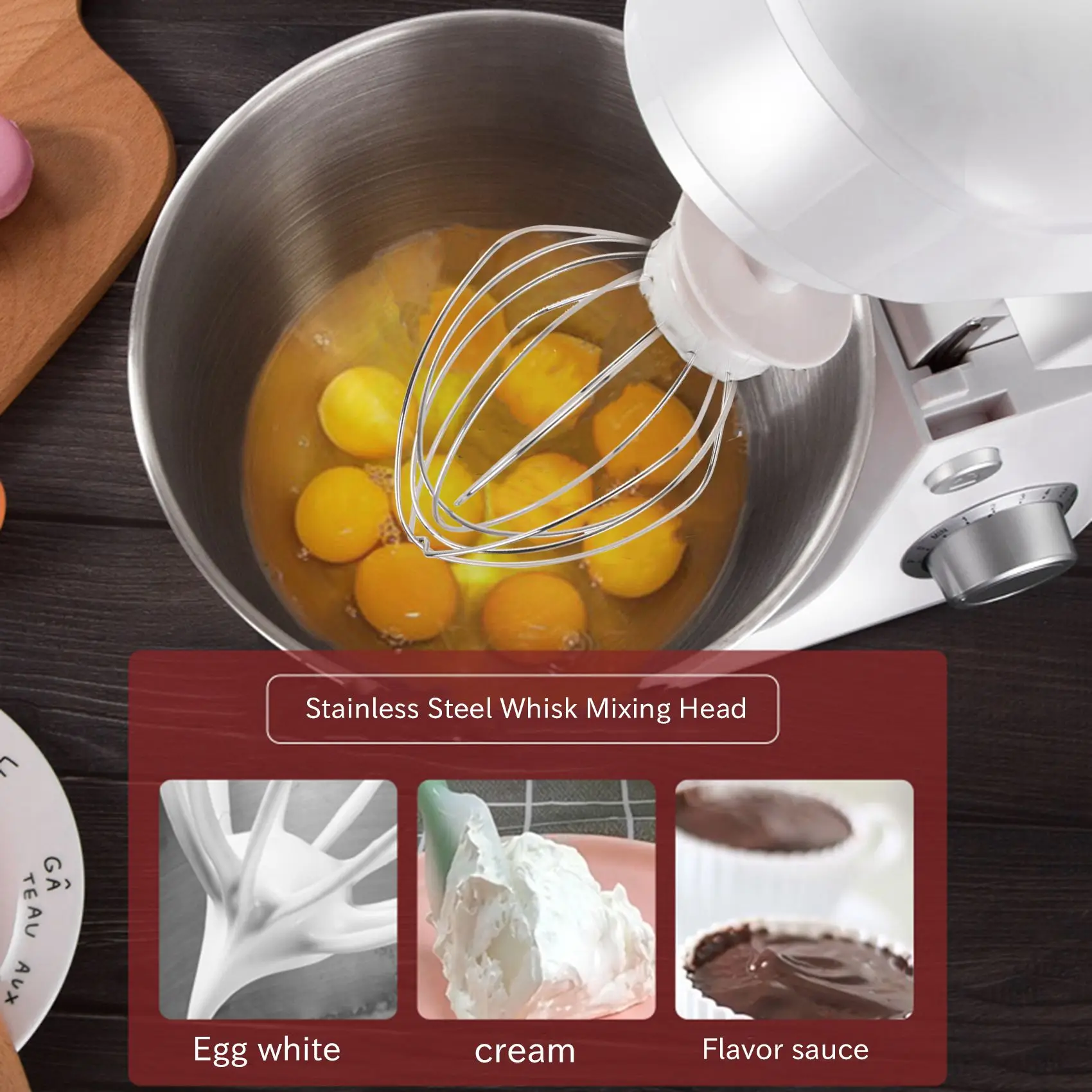 3PCS Whisk Replacement Attachment for Tilt- Stand Mixer, K45WW Wire Whip Beater for Egg Heavy Cream