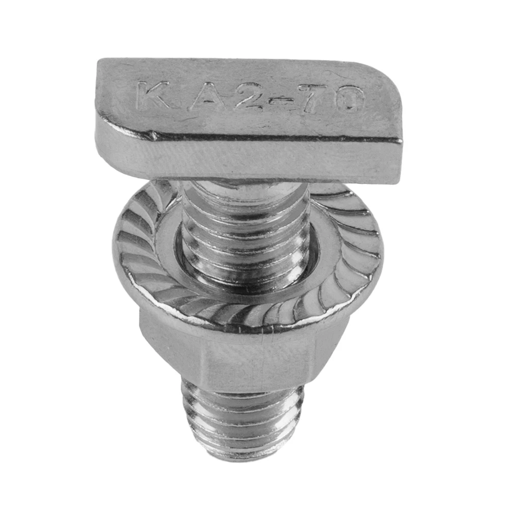 

Screws T-type Screw Hammer Head Washed Light With Flange Nuts M8 23*10*4mm 304 Stainless Steel Hardware High Quality