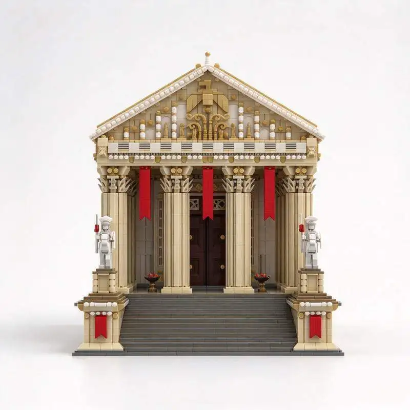 20329PCS Ancient Roman Temple Classical Architecture Building Blocks Creative Model DIY Assembly Toy Collection Display Gift