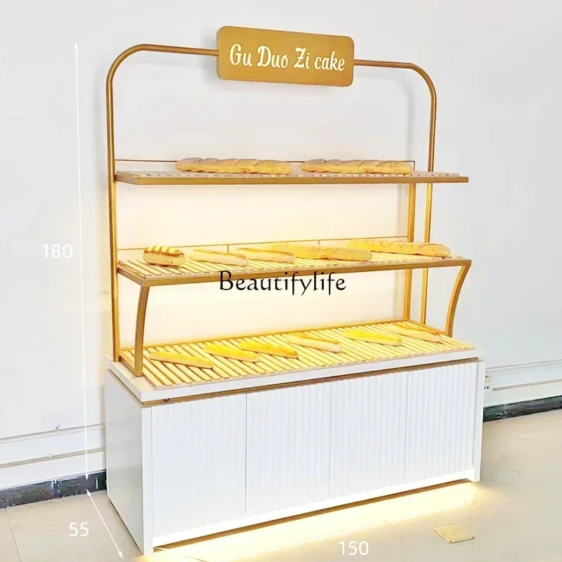 Arc Bread Counter Baking Cake Shop Glass Toast Rack  Exquisite Bread Cabinet