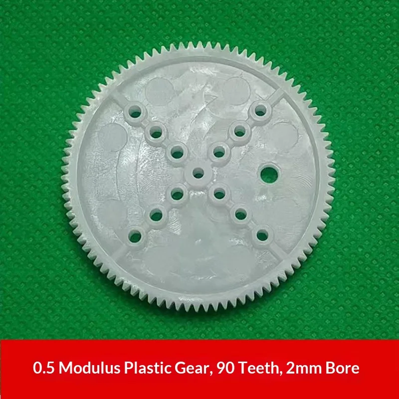 902A 30pcs 0.5 module plastic single-layer gear, POM material, 90 teeth, disc large gear with 2mm hole, scientific toy parts