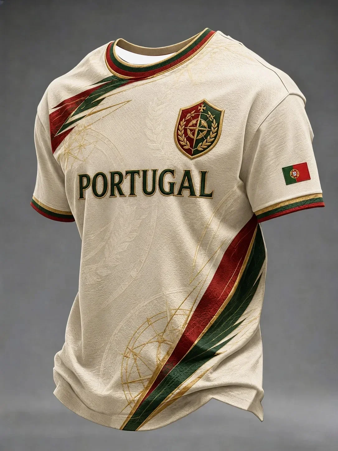 2026 Edition Portuguese Football Training T-Shirt - 3D Digital Printing - Comfortable and Breathable - Family Clothing Y2k