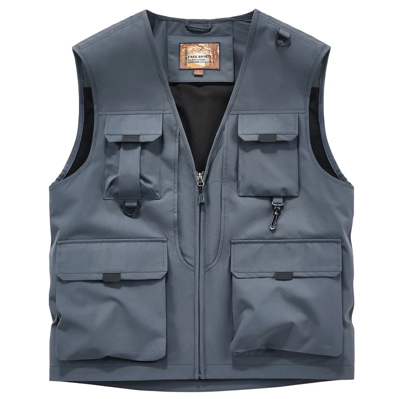 Outdoor Waterdicht Vest Mannen Multi-Pocket Ademende Sport Camping Gilet Hoogwaardig Safari Wandelen Visvest Heren Kleding