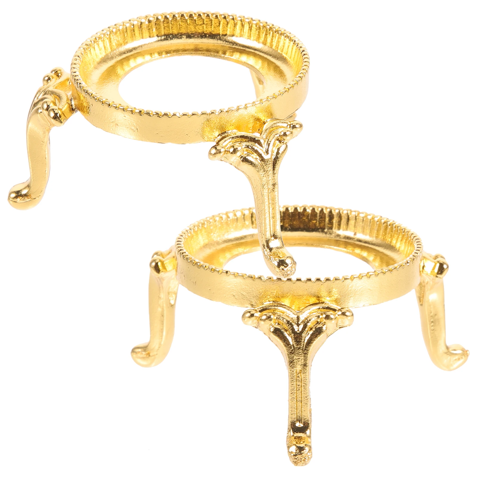 

2 pcs Metal Crystal Ball Holder Small Sphere Display Stand For Desktop Home Office Table Decorative Base Stone Craft Ornament