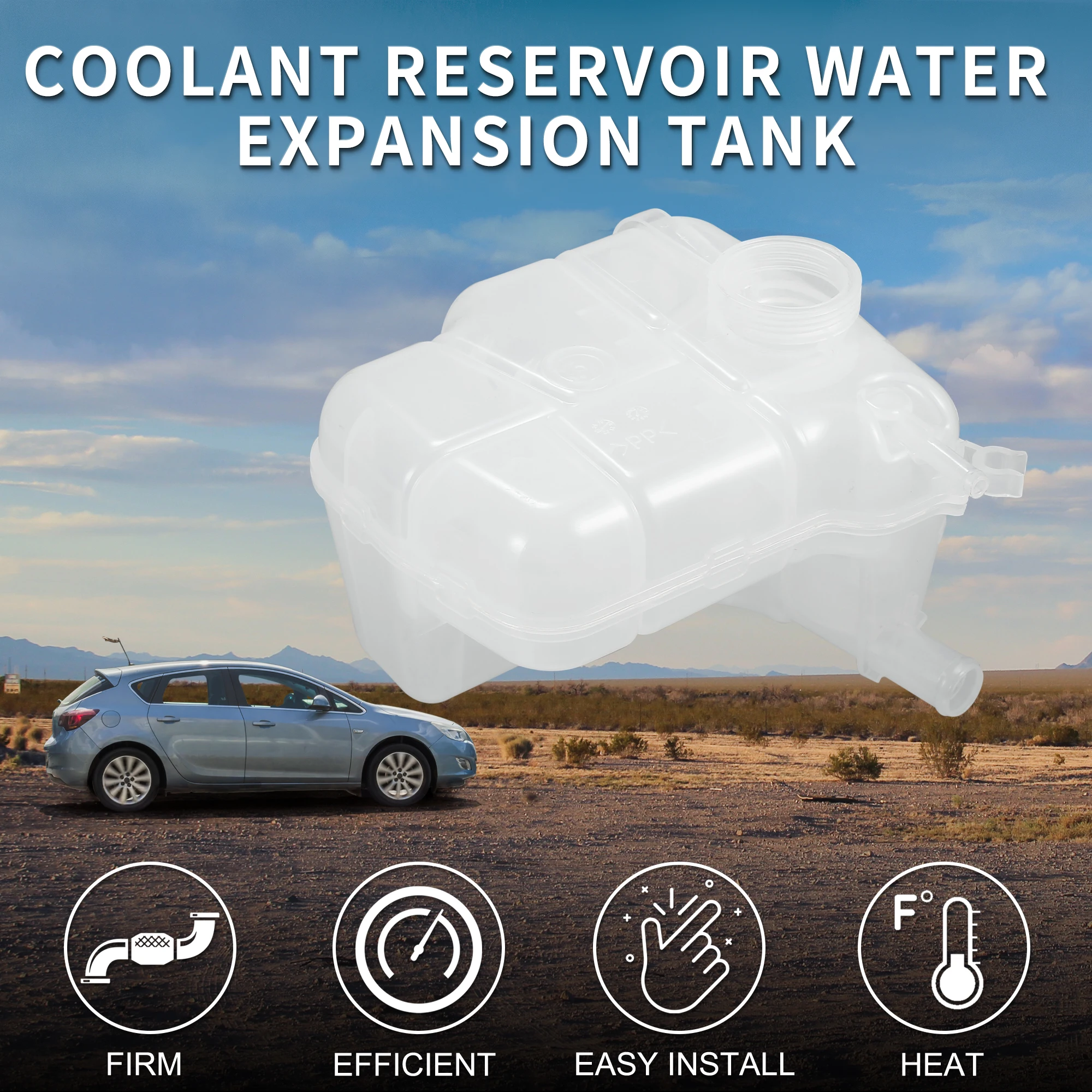 UXCELL Tanque de desbordamiento de expansión de refrigerante para Vauxhall con sensor para Vauxhall para Astra J 2010-2014 para Vauxhall Cascada 2013