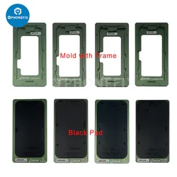 LCD alignment positioning mold with bezel frame Black rubber pads For iPhone 11 12 13 14 15 16 Series LCD Screen Display Repair