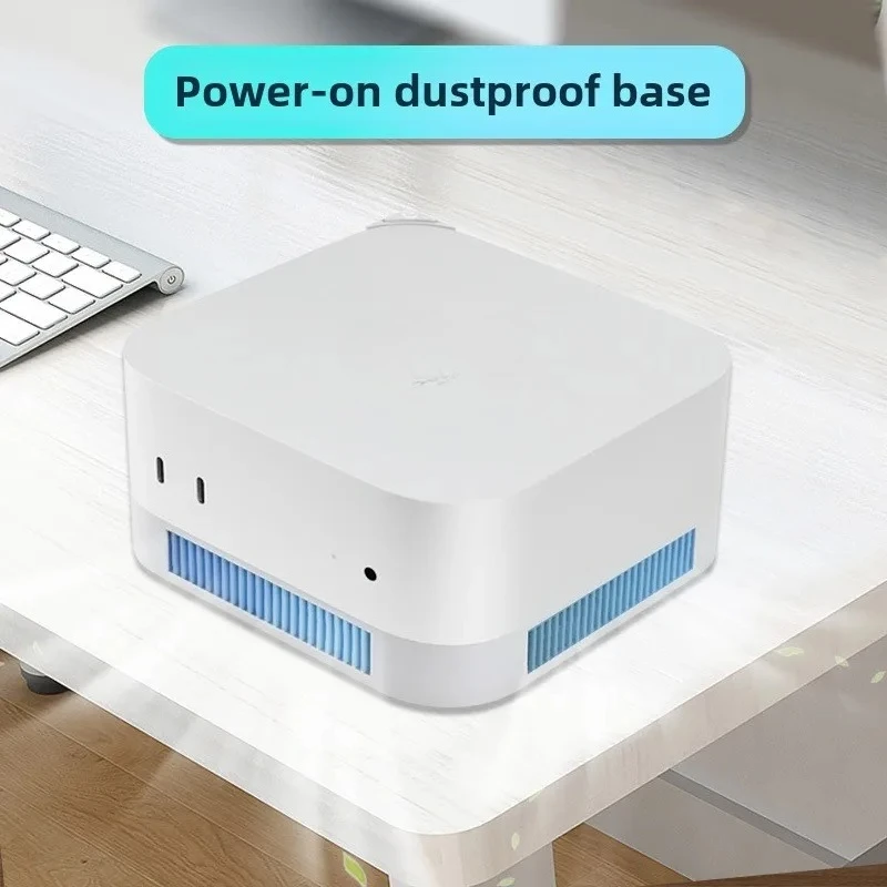 For Mac Mini M4 2024 Stand Dustproof Top Power Button Ventilation Cooling Base for Mac Mini M4 /M4 Pro Desktop Holder Accessorie