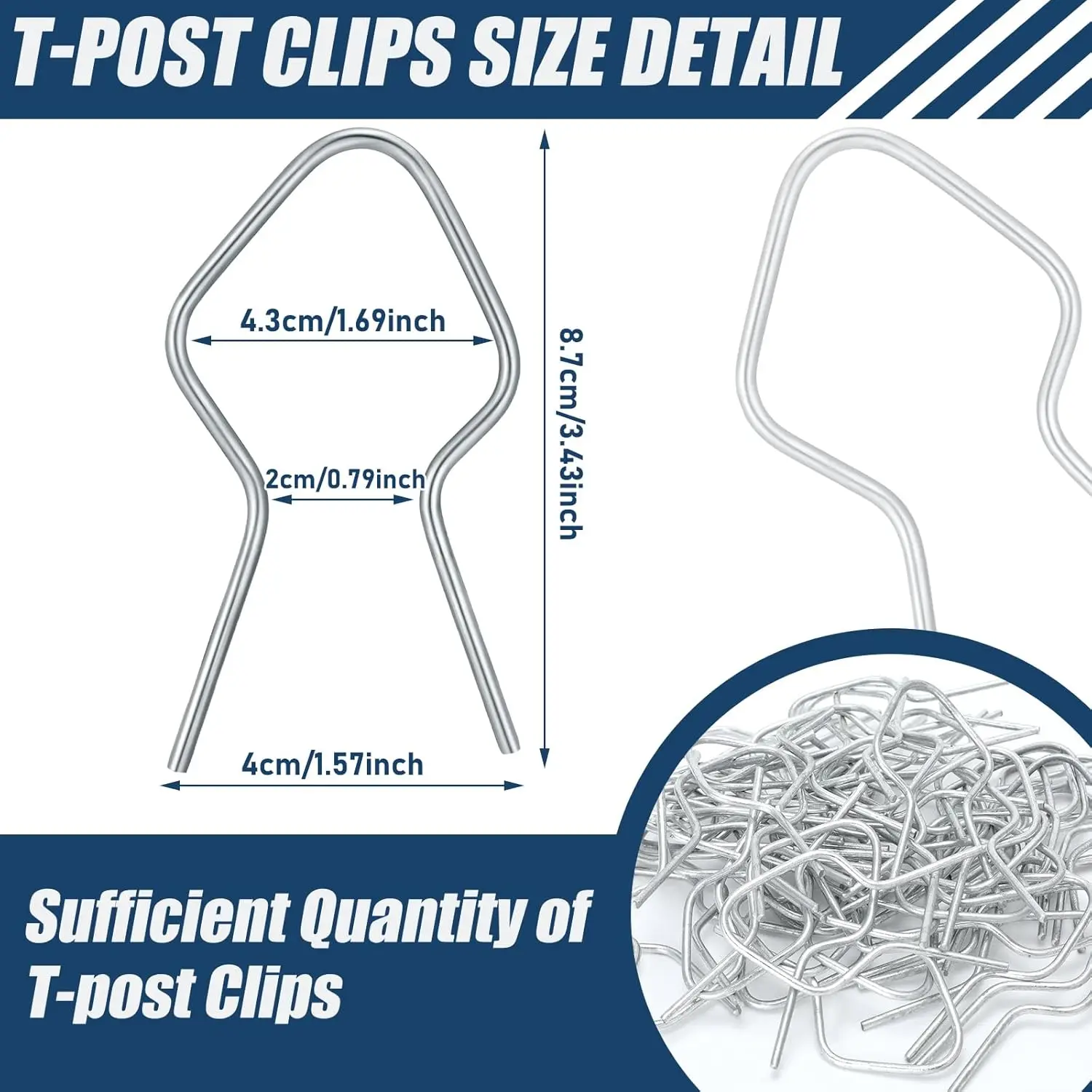 Fence Installation for T-Posts/u-Posts Application, Galvanized Steel Material, Silver Color, Fast Installation